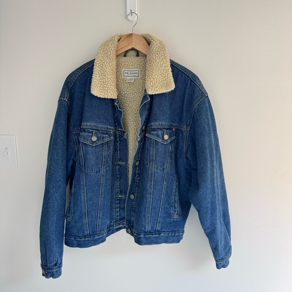 Arizona Jean Company Other - Vintage Arizona Denim Button Jacket Men’s Size 2x Sherpa Lining Outdoor 90’s